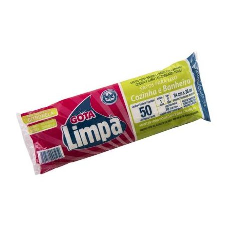 SACO LIXO GOTA LIMPA ROLO 10LT CITRONELA