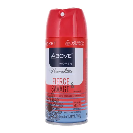 Desodorante above fierce & savage feminimo aerossol 100ml 360-1