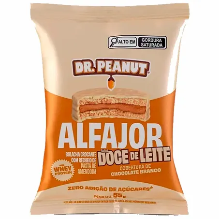 Alfajor Doce de Leite Choco Branco Dr Peanut 35g