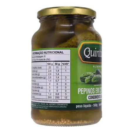 Pepino em Conserva Quintães Vidro 300G 360-30