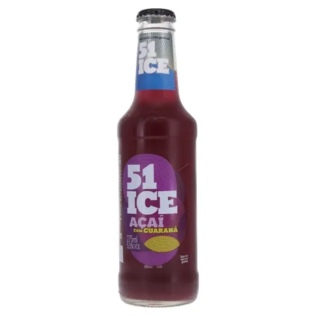 Bebida 51 Ice Alcoólica Mista Açai Com Guaraná Vidro 275ml 
  360-1