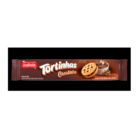 Biscoito crostata chocolate c/ avelã isabela 80g