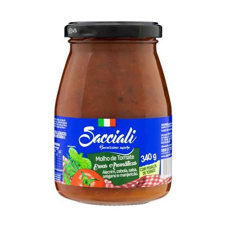 Molho Tomate Sacciali 340g Ervas Aromaticas