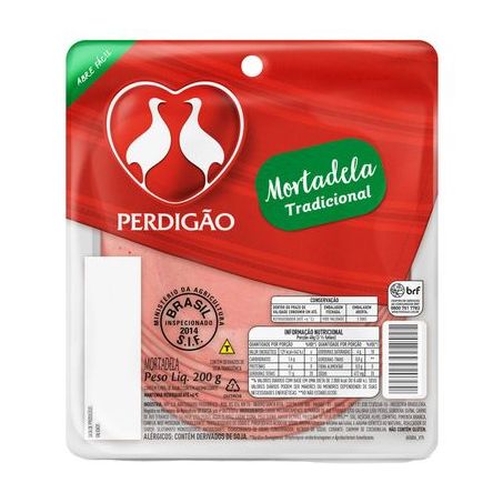 Mortadela Perdigão Tradicional Fatiada Embalagem 200G