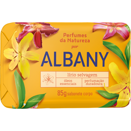 Sabonete Albany Em Barra Lírio Selvagem 80g 
 