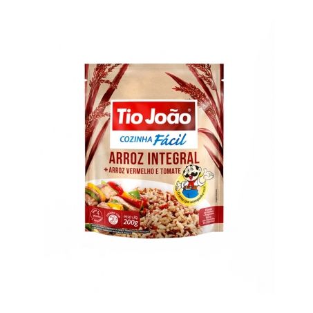 Arroz tio joão integral com arroz vermelho e tomate 200g