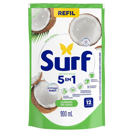 LAVA ROUPAS LÍQUIDO SURF COCO SC 900ML