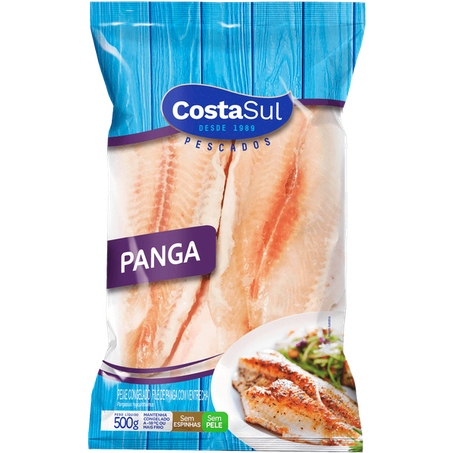 FILÉ PEIXE COSTA SUL PANGA S/PELE PC500G