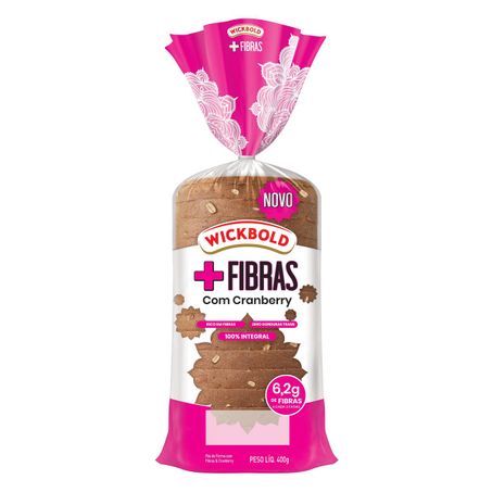 PÃO DE FORMA INTEGRAL CRANBERRY WICKBOLD + FIBRAS