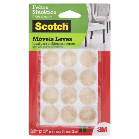Feltro Scotch Pequeno - Redondo - Marrom