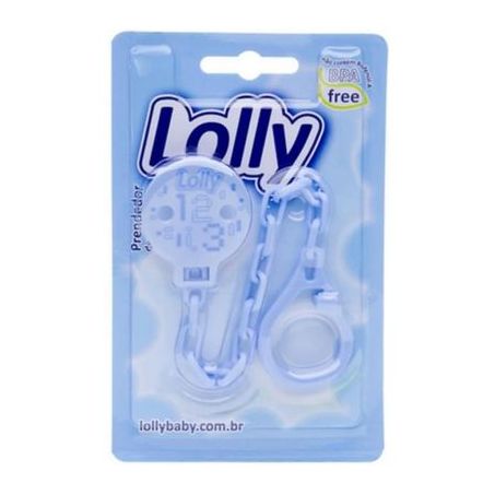 Prendedor de chupeta lolly azul