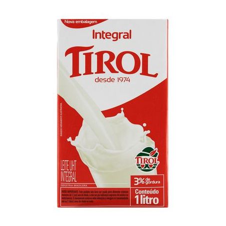 Leite uht tirol integral s/tampa 1l