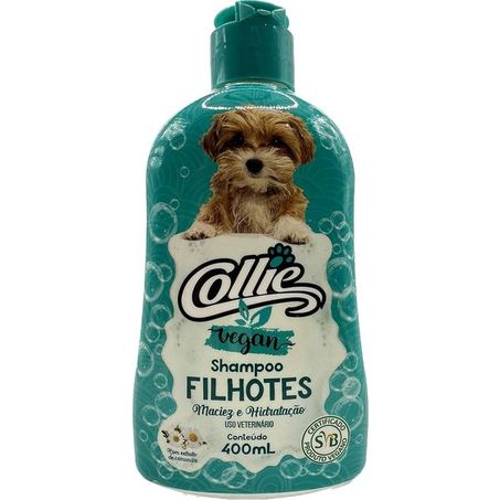 Shampoo collie vegan 400ml filhotes maciez e hidratacao