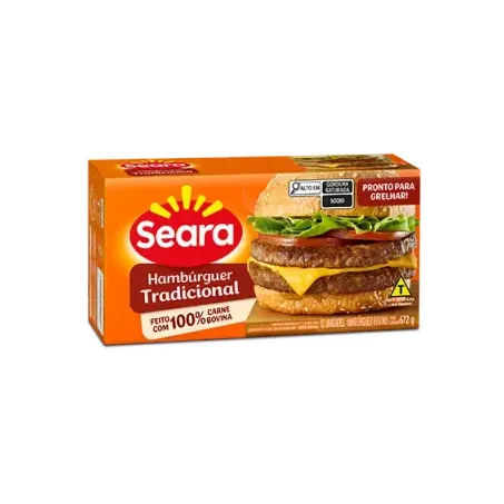 Hamburguer Seara 672g Bovino