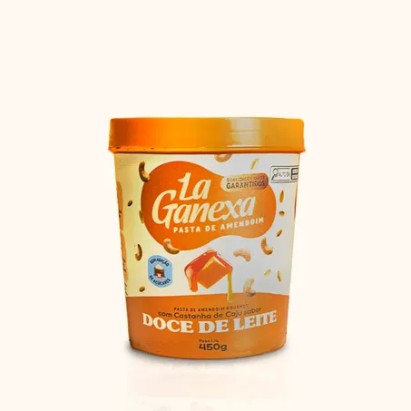PASTA LA GANEXA AMENDOIM SABOR DOCE DE LEITE 450G