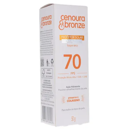 Protetor solar facial cenoura e bronze fps 70 50g 360-33