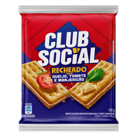 Biscoito club social queijo/tomate 106g