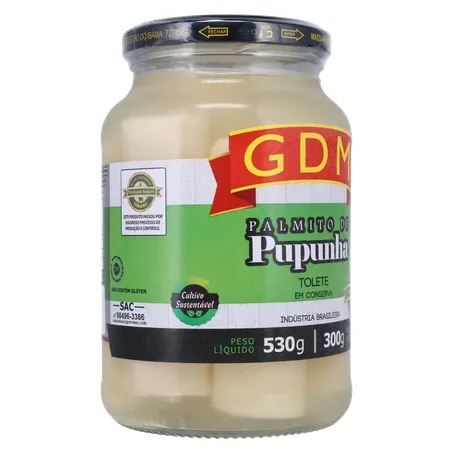 Palmito gdm pupunha tolete 300g 360-32