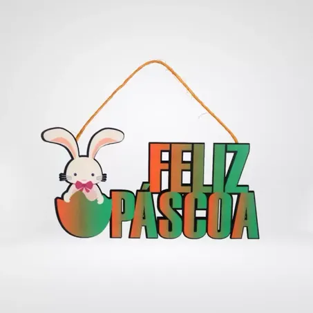 PLACA FELIZ PASCOA 3009                           