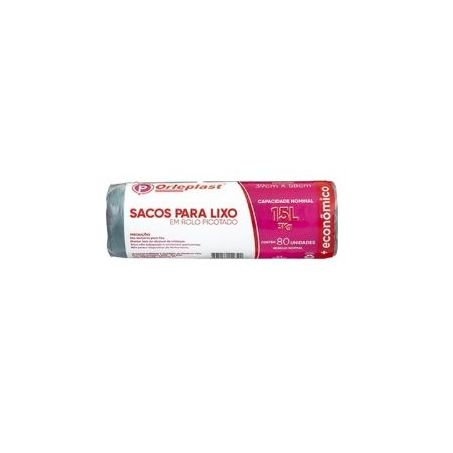 SACO LIXO ORLEPLAST AZUL + ECONOMICO 80UN X 15L