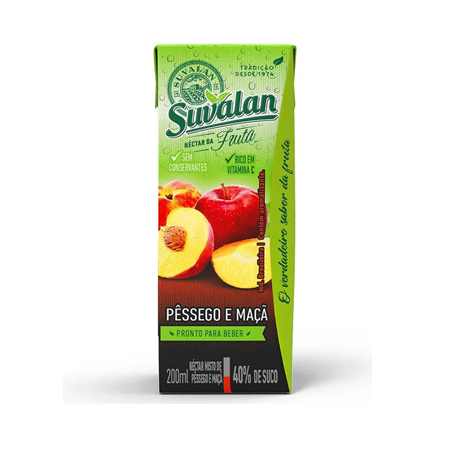 NÉCTAR SUVALAN PÊSSEGO/MAÇÃ TP 200ML