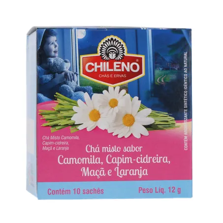Chá Misto Chileno Camomila, Capim-Cidreira, Maçã e Laranja Sachê 1.2gr - Caixa com 10un - 12gr 360-17