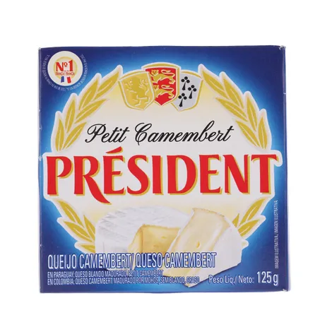 Queijo petit president camembert caixa 125g