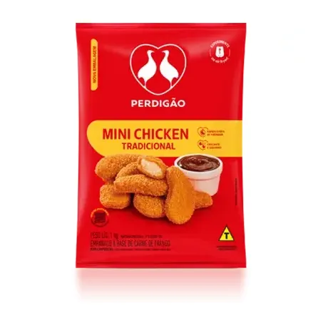 Empanado Frango Perdigao 1kg Mini Chicken Tradicional