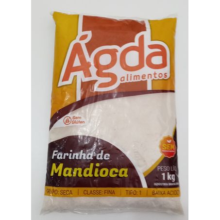 Farinha de mandioca agda branca 1kg