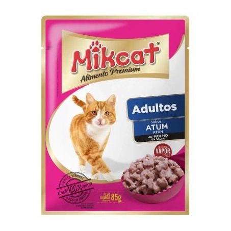 Ração mikcat adulto atum sachê 85g