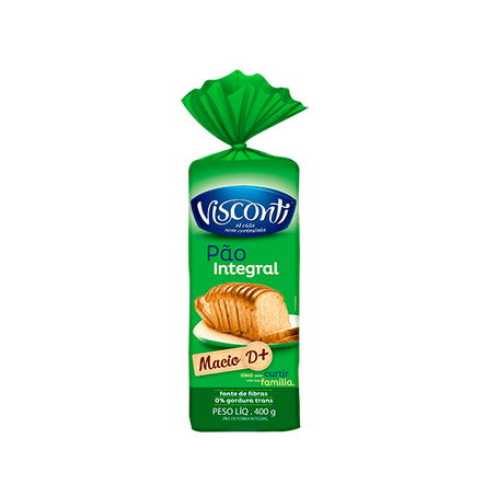 Pão de forma visconti integral 400g