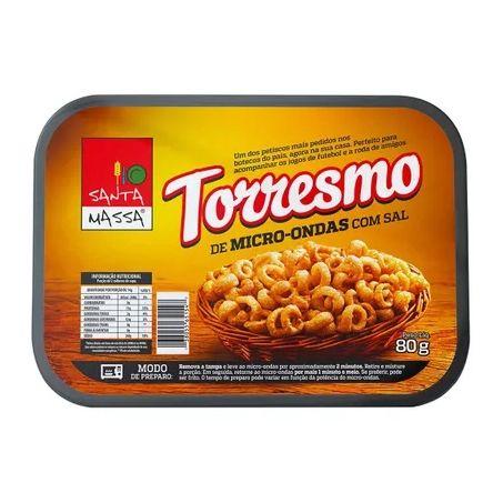 Torresmo de Microondas Santa Massa Embalagem 80G