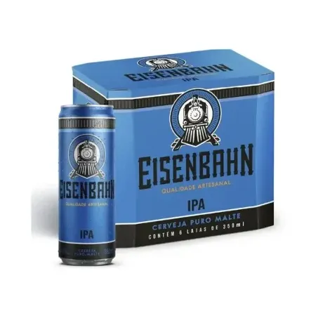 Cerveja eisenbahn american ipa lata 350ml caixa com 06 unidades
