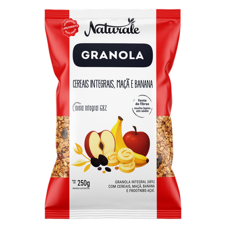 Granola Naturale Cereais Integrais Maçã e Banana 250g