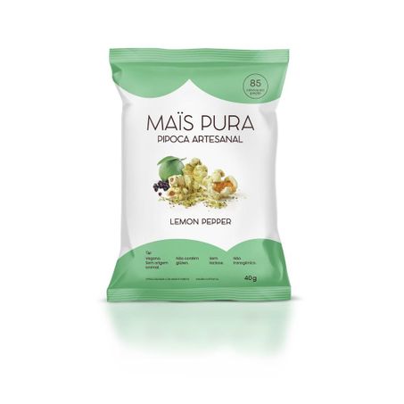 PIPOCA SALGADA LEMON PEPPER 40G - MAIS PURA