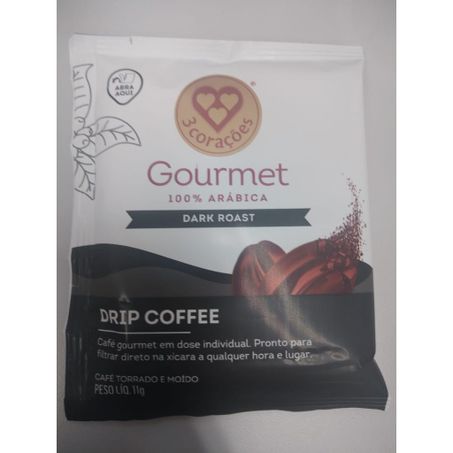 Café gourmet dark drip coffee 3 corações 11g