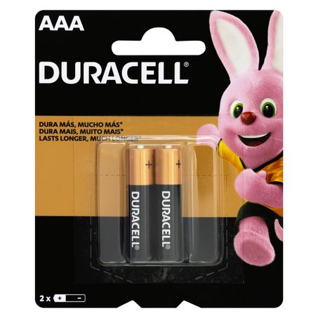 PILHA ALCALINA AAA MN 2400B2 DURACELL 2 UNIDADES 1,5V