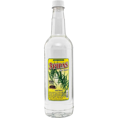 Aguardente 3 Pipas 900ml - Pet