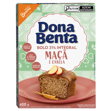 Mistura para Bolo Dona Benta 400g - Integral - Maçã