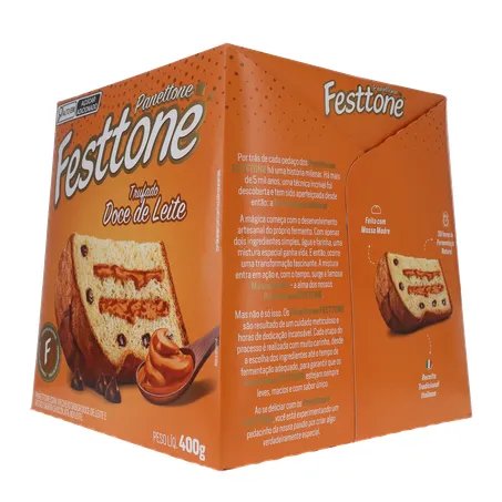 Panettone Festtone Trufado Doce De Leite 400G 360-5