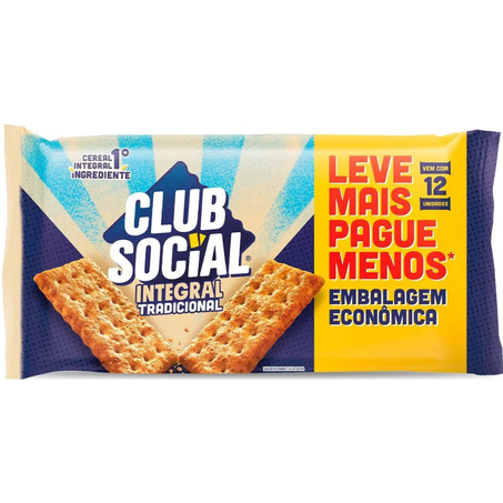 Biscoito club social 288g integral-embalagem economica-