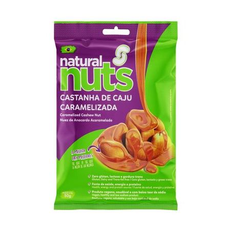 Castanha de caju Natural Nuts caramelizada 50g