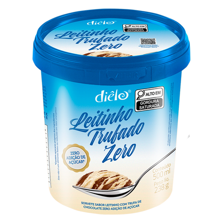 Sorvete dielo leitinho trufado zero pote 500gr