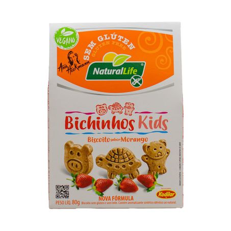 BICHINHOS KIDS MORANGO 80G NATURALLIFE