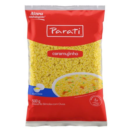 Macarrão de sêmola com ovos caramujinho parati