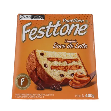 Panettone Festtone Trufado Doce De Leite 400G 360-2