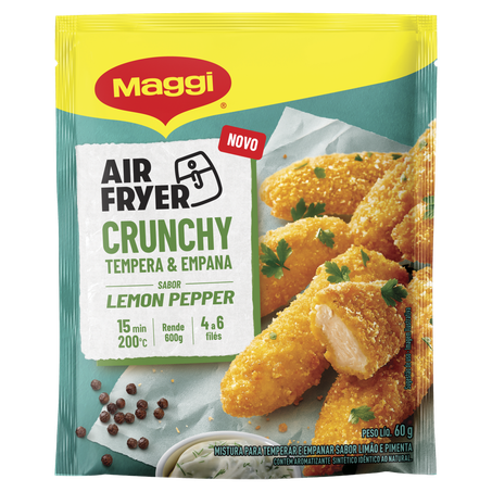 Mistura para Temperar e Empanar Crunchy Lemon Pepper Maggi Pacote 60g