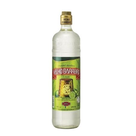 Aguardente velho barreiro limao 910ml