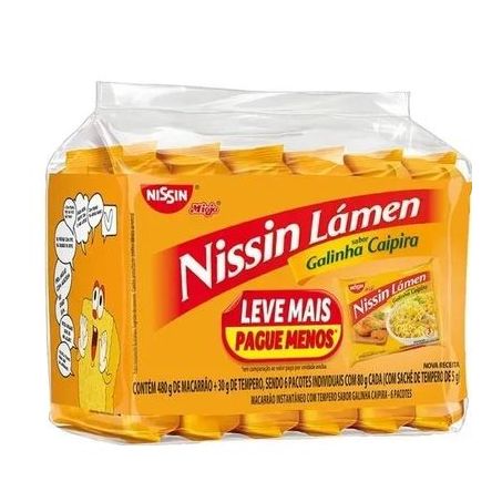 Macarrao instantaneo nissin pcc/06x85g caipira lv+pg-