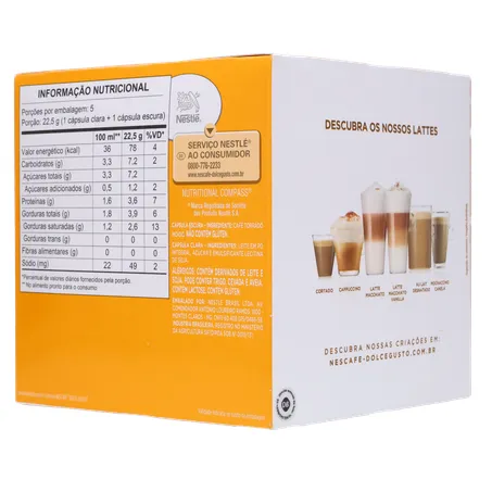 CAFÉ EM CÁPSULAS DOLCE GUSTO LATTE MACCHIATO COM 10 UNIDADES 360-13